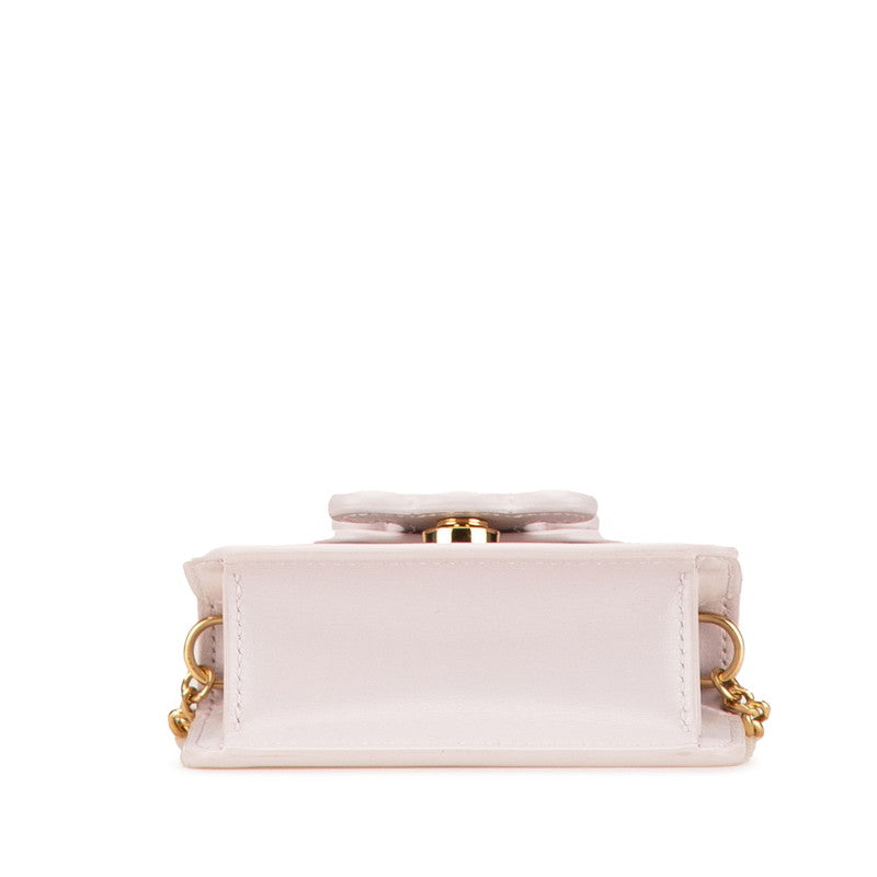 Celine Triomphe Chain Shoulder Bag Pink Leather Women's CELINE [Used]