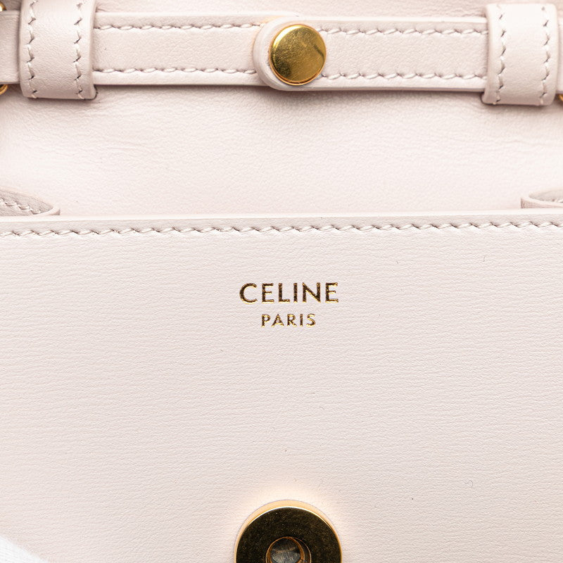 Celine Triomphe Chain Shoulder Bag Pink Leather Women's CELINE [Used]