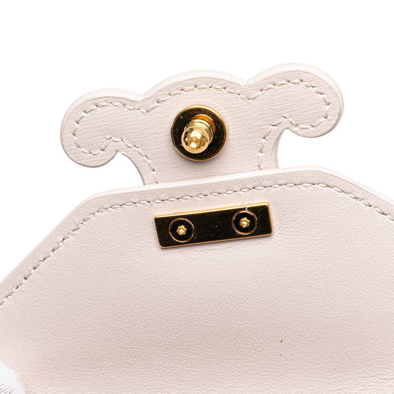 Celine Triomphe Chain Shoulder Bag Pink Leather Women's CELINE [Used]