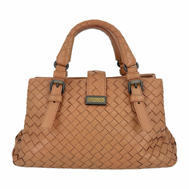 BOTTEGA VENETA Intrecciato Roman Bag Small 2-Way Bag Calfskin Beige 489509 2WAY