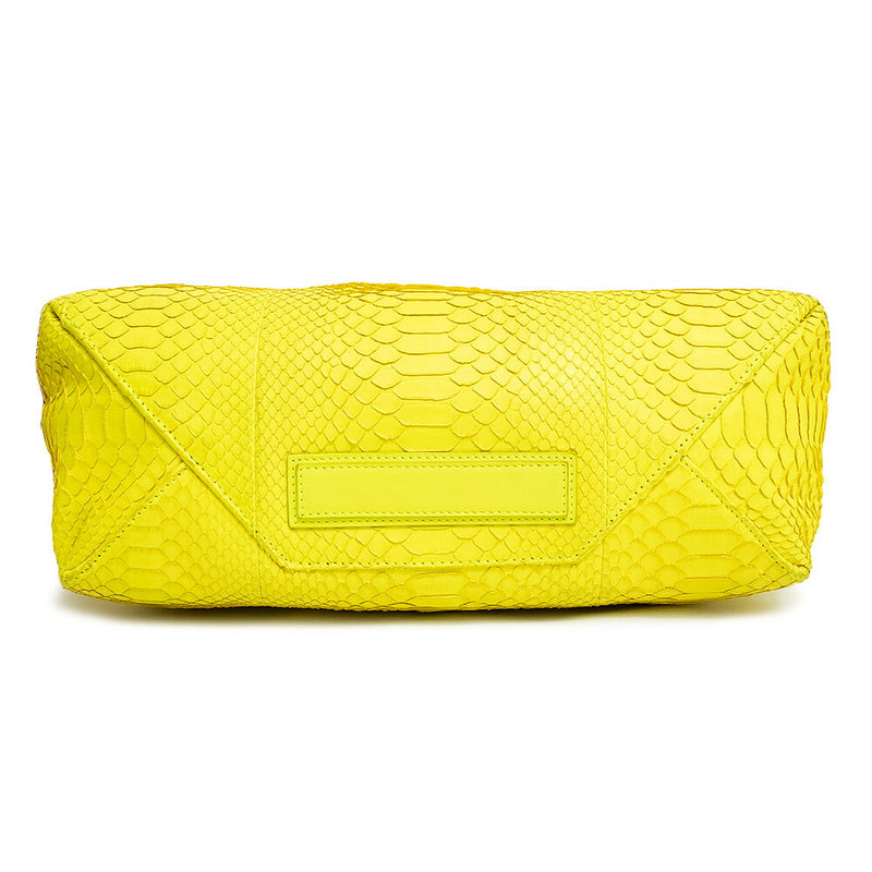 [Used] CELINE Cabas Tote Bag Handbag Python Exotic Leather Calfskin Leather
