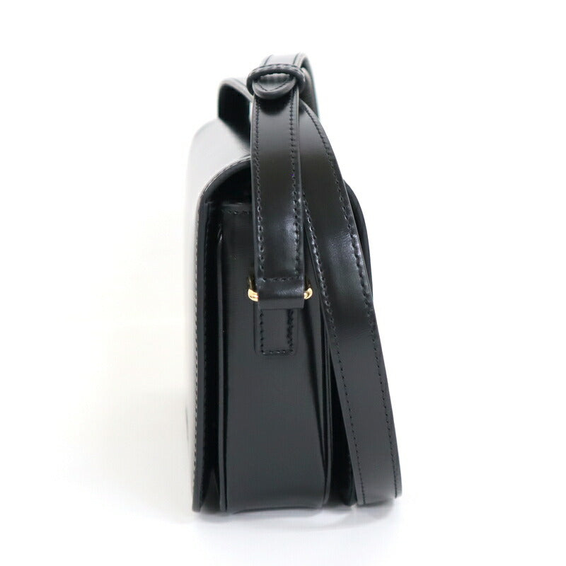 [CELINE] Celine Teen Triomphe Bag Shiny Calfskin Black x Gold Hardware