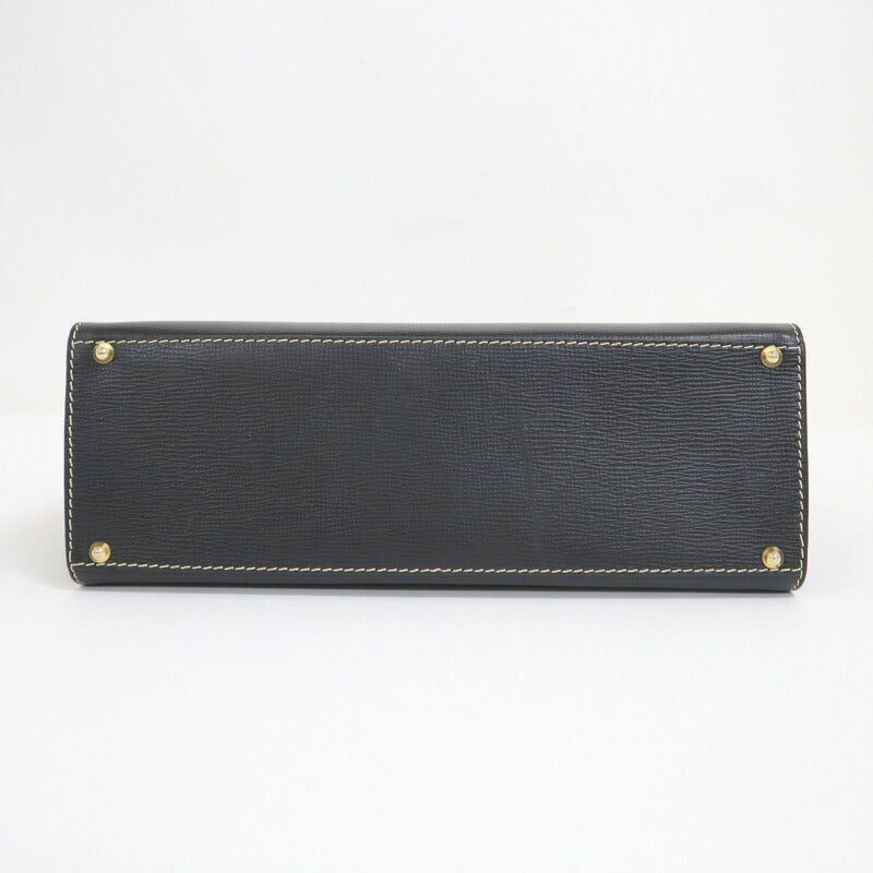 [CELINE] Celine Flap Handbag Leather Black x Gold Hardware 189243DRU.03UN
