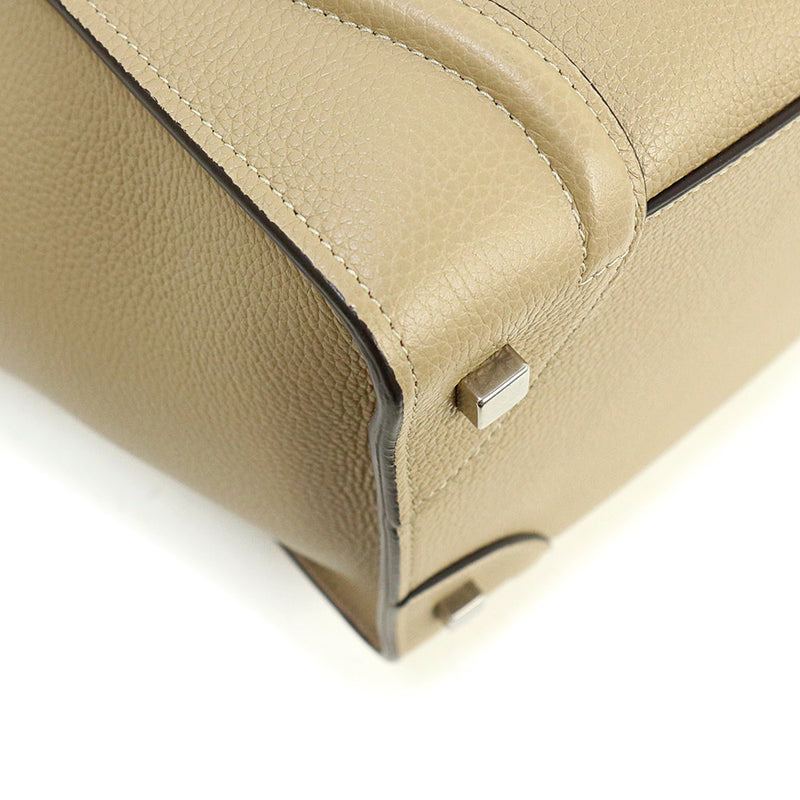 [Unused display item] CELINE Luggage Mini Shopper Handbag Drumped Calf Leather