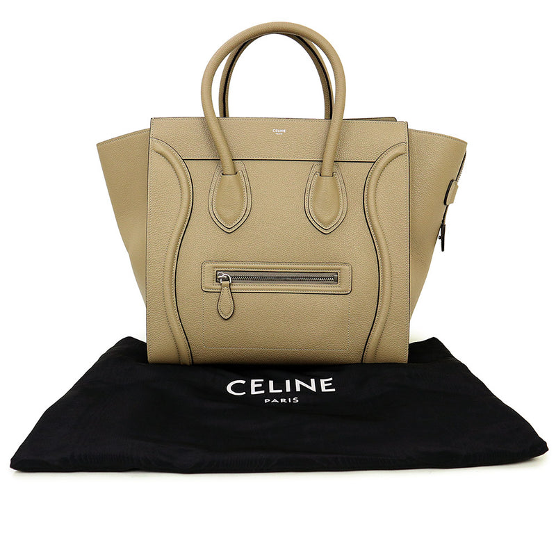 [Unused display item] CELINE Luggage Mini Shopper Handbag Drumped Calf Leather