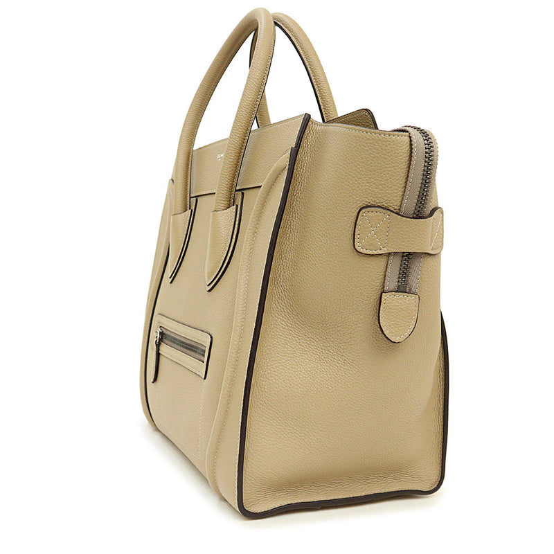 [Unused display item] CELINE Luggage Mini Shopper Handbag Drumped Calf Leather