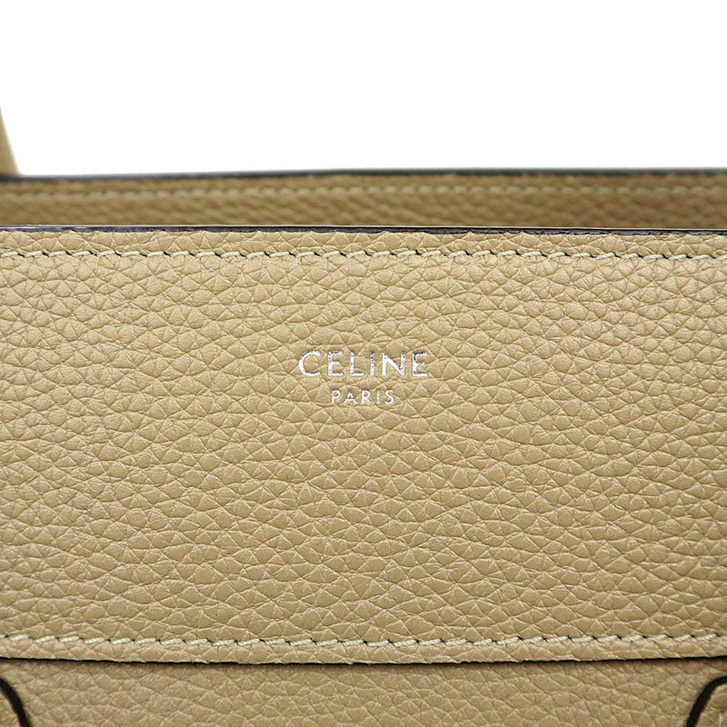 [Unused display item] CELINE Luggage Mini Shopper Handbag Drumped Calf Leather
