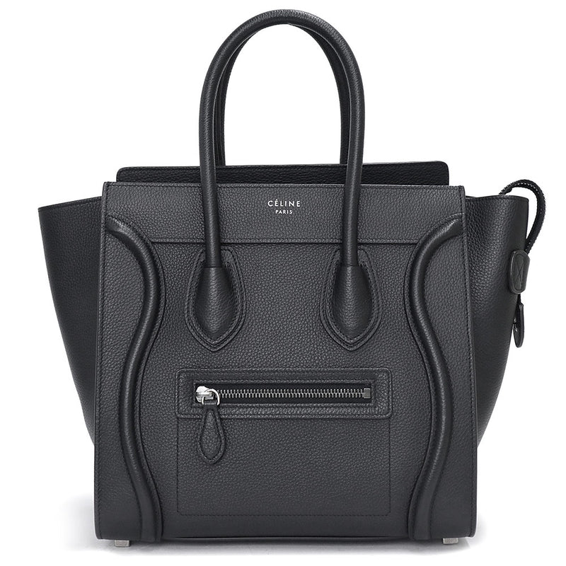 [Unused Display Item] CELINE Luggage Micro Shopper Handbag Drumped Calf Leather