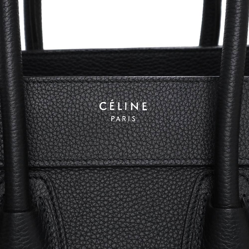 [Unused Display Item] CELINE Luggage Micro Shopper Handbag Drumped Calf Leather