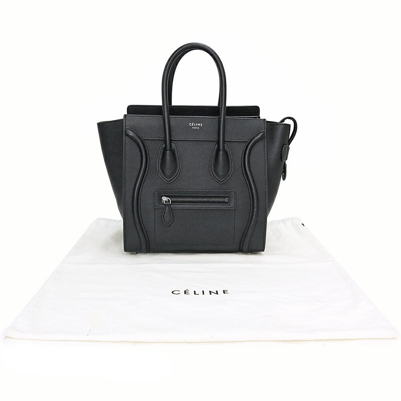 [Unused Display Item] CELINE Luggage Micro Shopper Handbag Drumped Calf Leather
