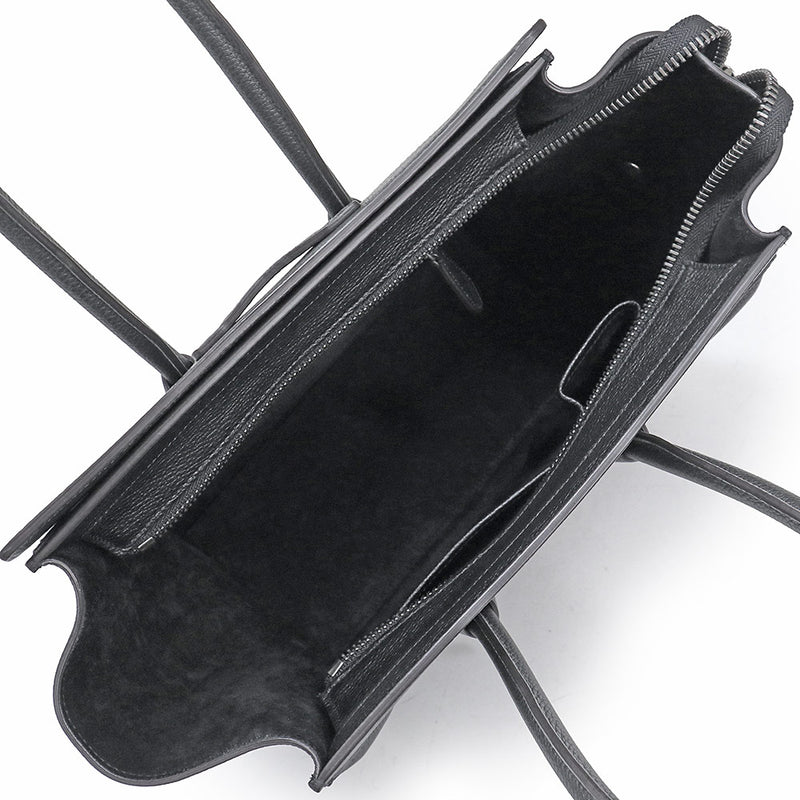[Unused Display Item] CELINE Luggage Micro Shopper Handbag Drumped Calf Leather