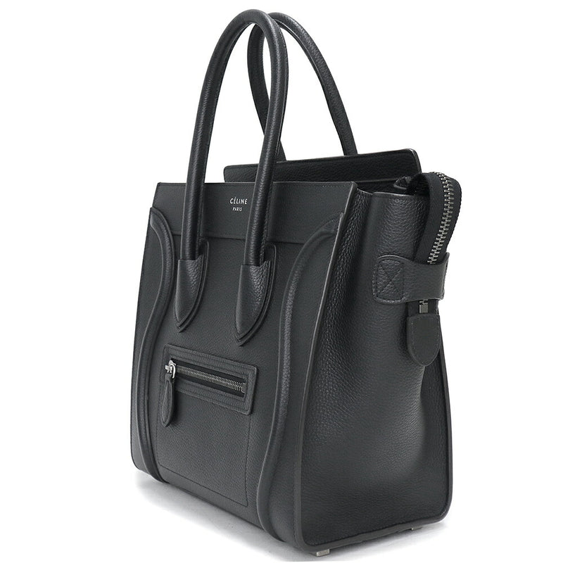 [Unused Display Item] CELINE Luggage Micro Shopper Handbag Drumped Calf Leather