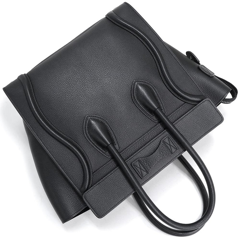 [Unused Display Item] CELINE Luggage Micro Shopper Handbag Drumped Calf Leather