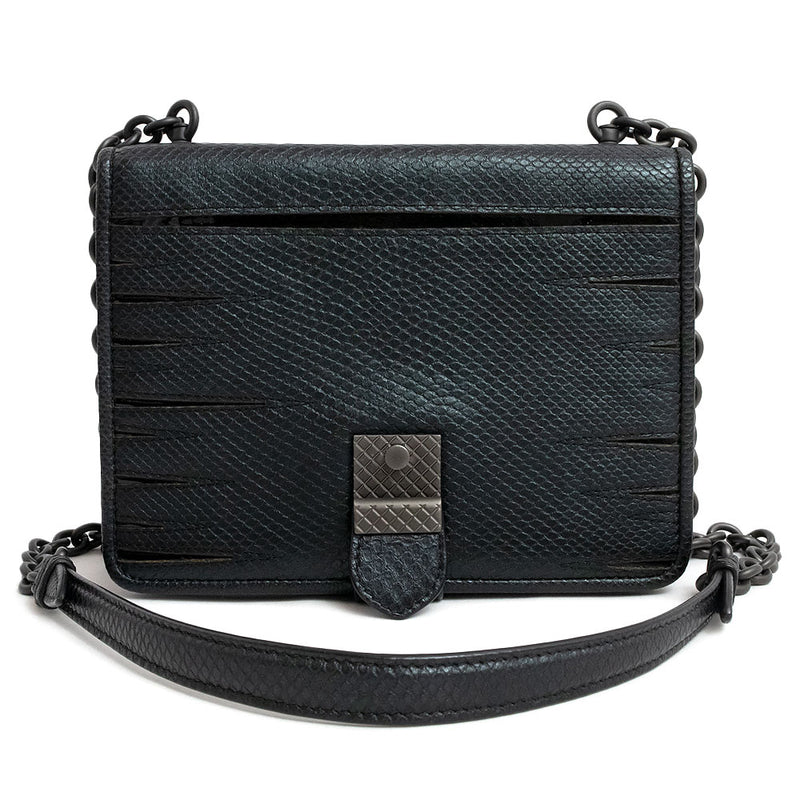 [Unused Display Item] BOTTEGA VENETA Chain Shoulder Bag Lambskin Lizard Python