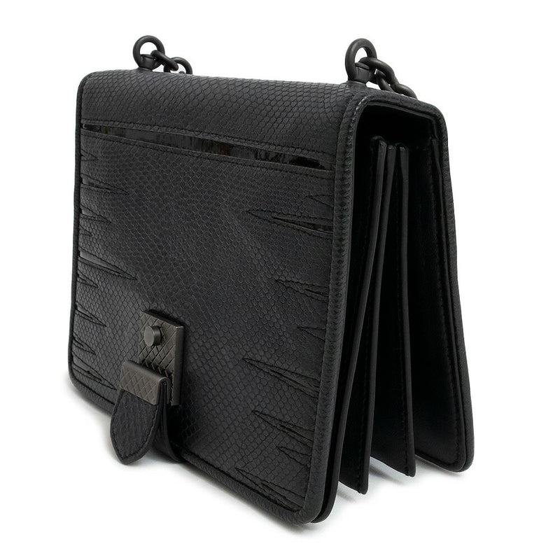 [Unused Display Item] BOTTEGA VENETA Chain Shoulder Bag Lambskin Lizard Python