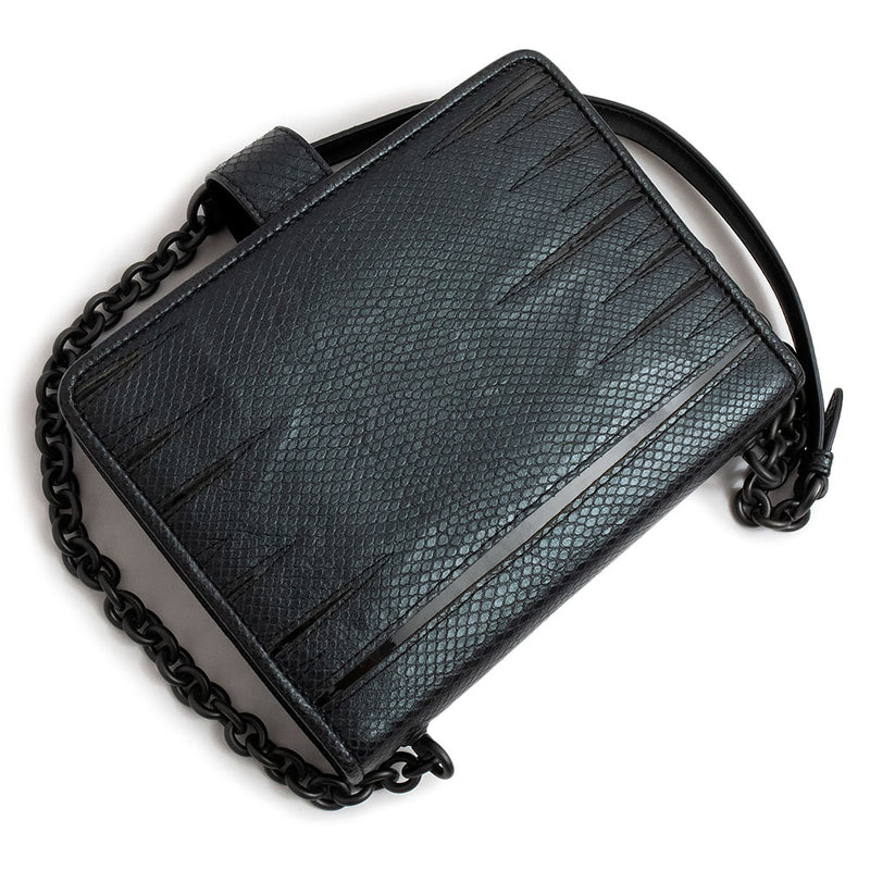 [Unused Display Item] BOTTEGA VENETA Chain Shoulder Bag Lambskin Lizard Python
