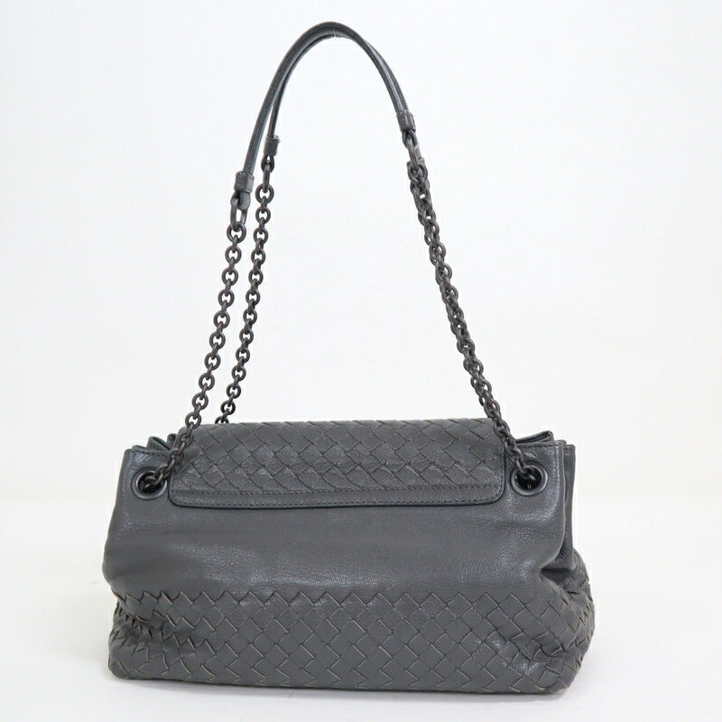 [BOTTEGA VENETA] Bottega Veneta Double Chain Shoulder Intrecciato Gray 405696