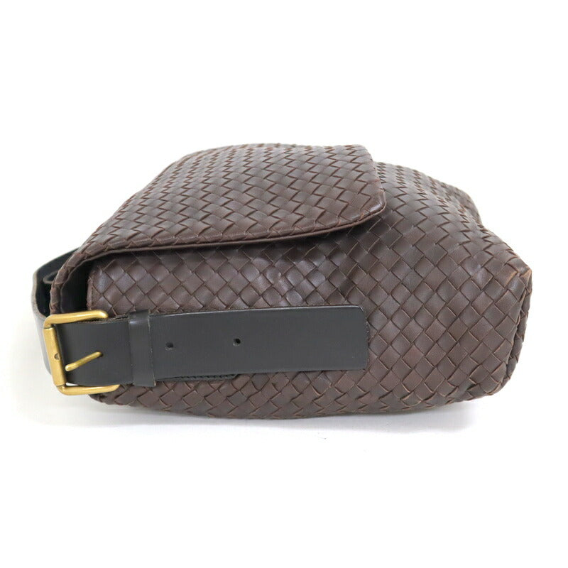 [BOTTEGAVENETA] Bottega Veneta Messenger Shoulder Brown x Intrecciato Leather