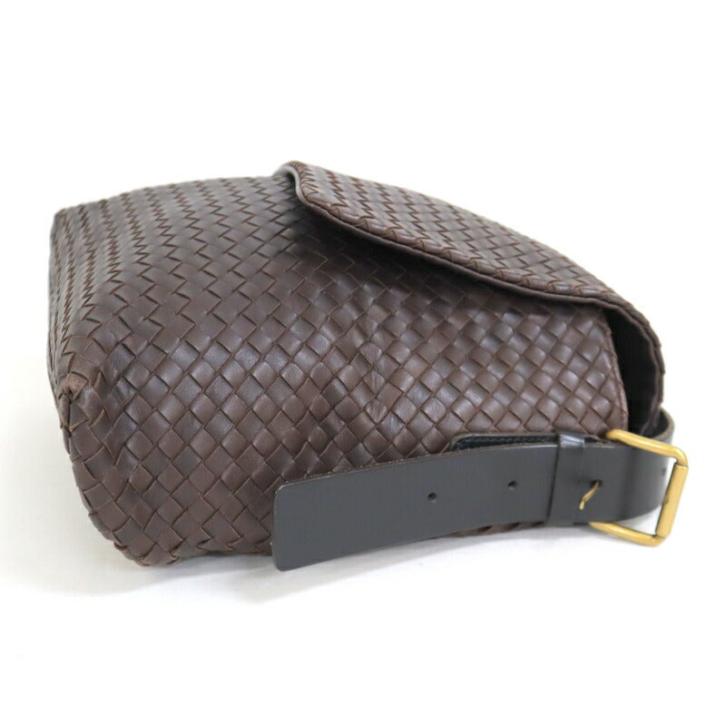 [BOTTEGAVENETA] Bottega Veneta Messenger Shoulder Brown x Intrecciato Leather