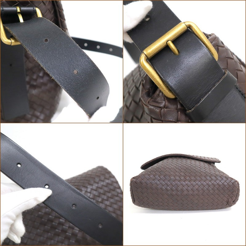 [BOTTEGAVENETA] Bottega Veneta Messenger Shoulder Brown x Intrecciato Leather
