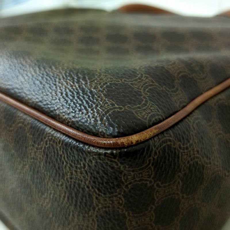 CELINE Macadam pattern handbag PVC brown Italian made women's [used] C rank