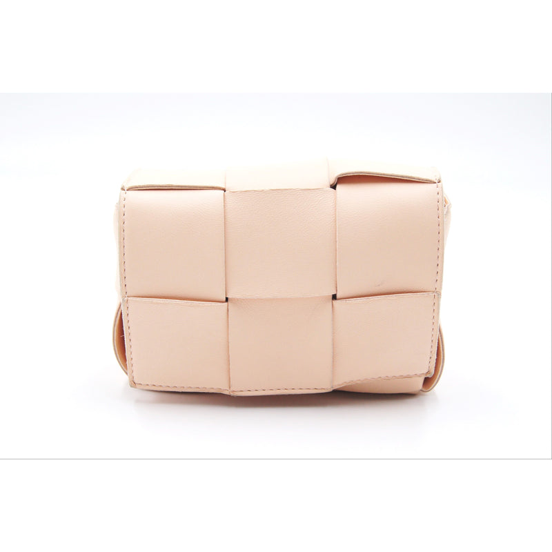 Bottega VENETA 666688 Candy Cassette Beige Shoulder Bag Mini Bag Leather