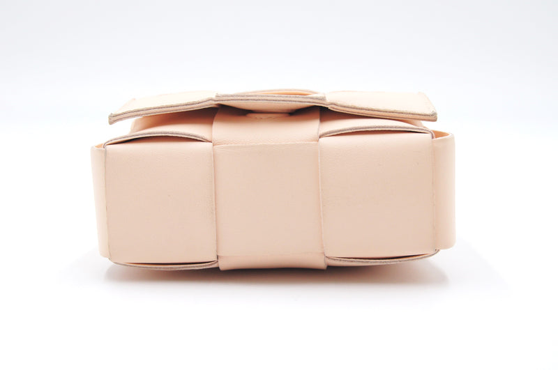 Bottega VENETA 666688 Candy Cassette Beige Shoulder Bag Mini Bag Leather