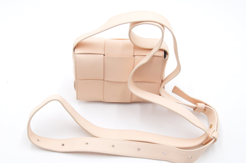 Bottega VENETA 666688 Candy Cassette Beige Shoulder Bag Mini Bag Leather