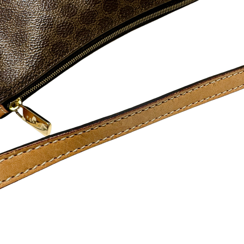 CELINE Macadam One Shoulder Bag Brown Bag 13825