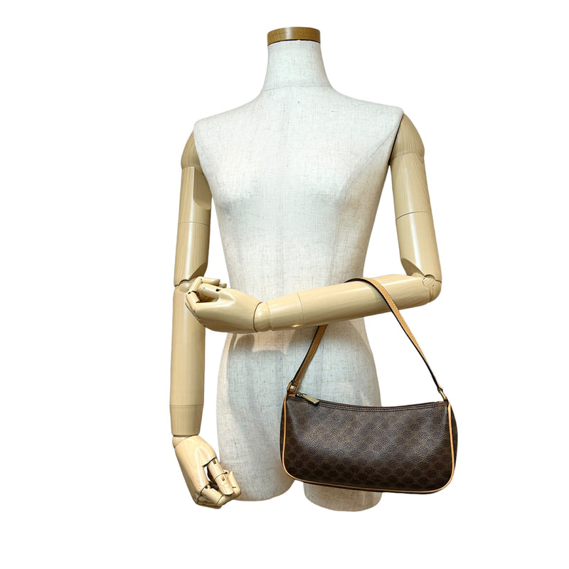 CELINE Macadam One Shoulder Bag Brown Bag 13825