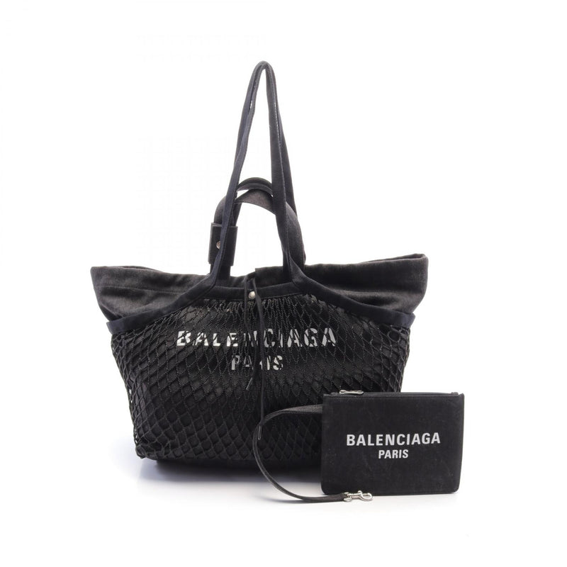 Balenciaga BALENCIAGA 24/7 MEDIUM Tote Bag Bag Denim Nylon Women's Black