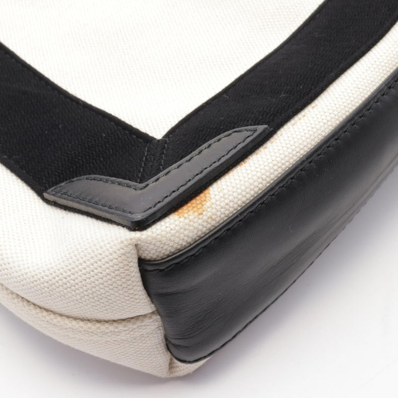 Balenciaga NAVY CABAS XS Navy Birch Tote Bag Bag Canvas Leather Women's Ivory /