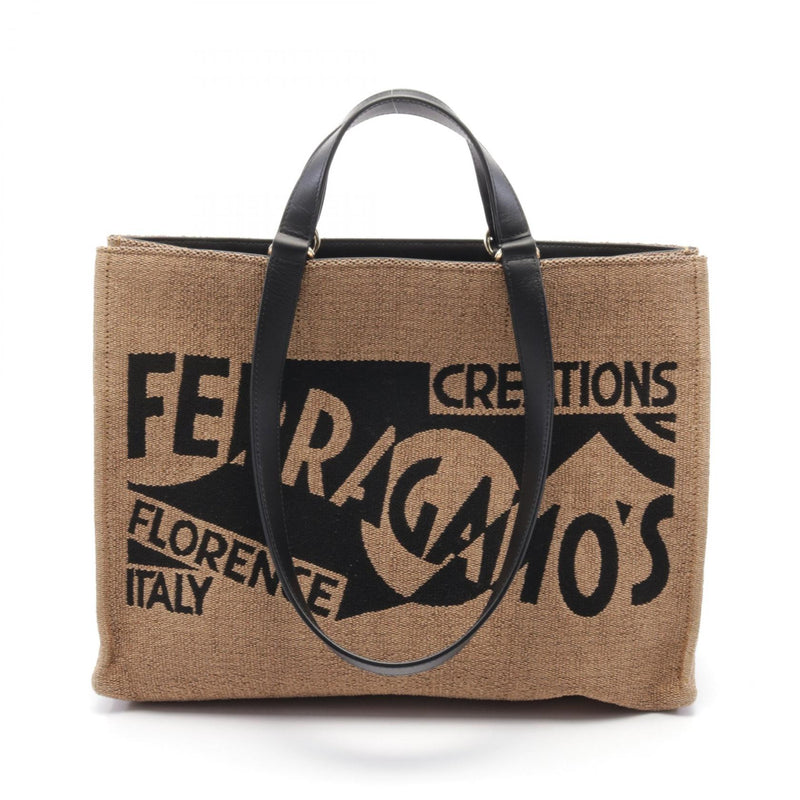 [10% OFF coupon eligible] Salvatore Ferragamo Tote Bag Leather Raffia Women's