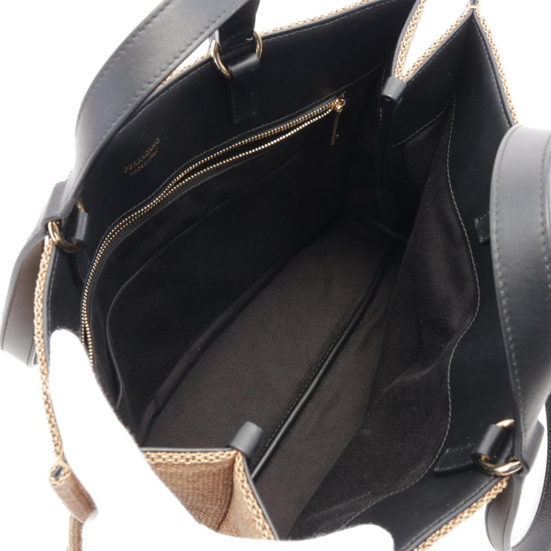 [10% OFF coupon eligible] Salvatore Ferragamo Tote Bag Leather Raffia Women's