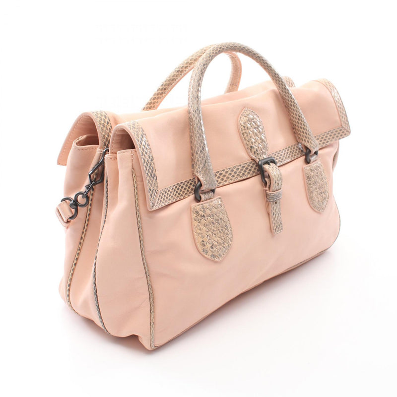 BOTTEGA VENETA Handbag Bag Leather Exotic Leather Women's Pink [Used]