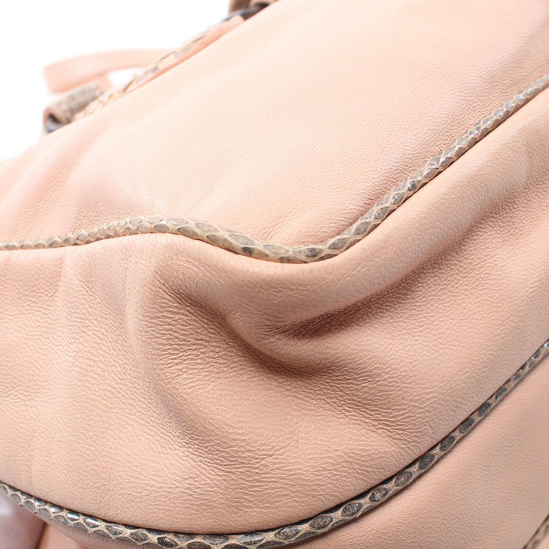 BOTTEGA VENETA Handbag Bag Leather Exotic Leather Women's Pink [Used]