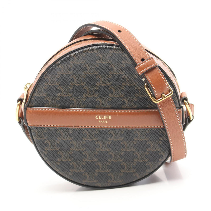 [10% OFF coupon eligible] CELINE Round Perth Triomphe Shoulder Bag Bag PVC