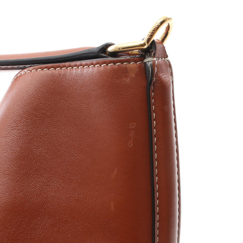 CELINE Bucket 16 Saize Handbag Bag Leather Brown 195573CR [Used]