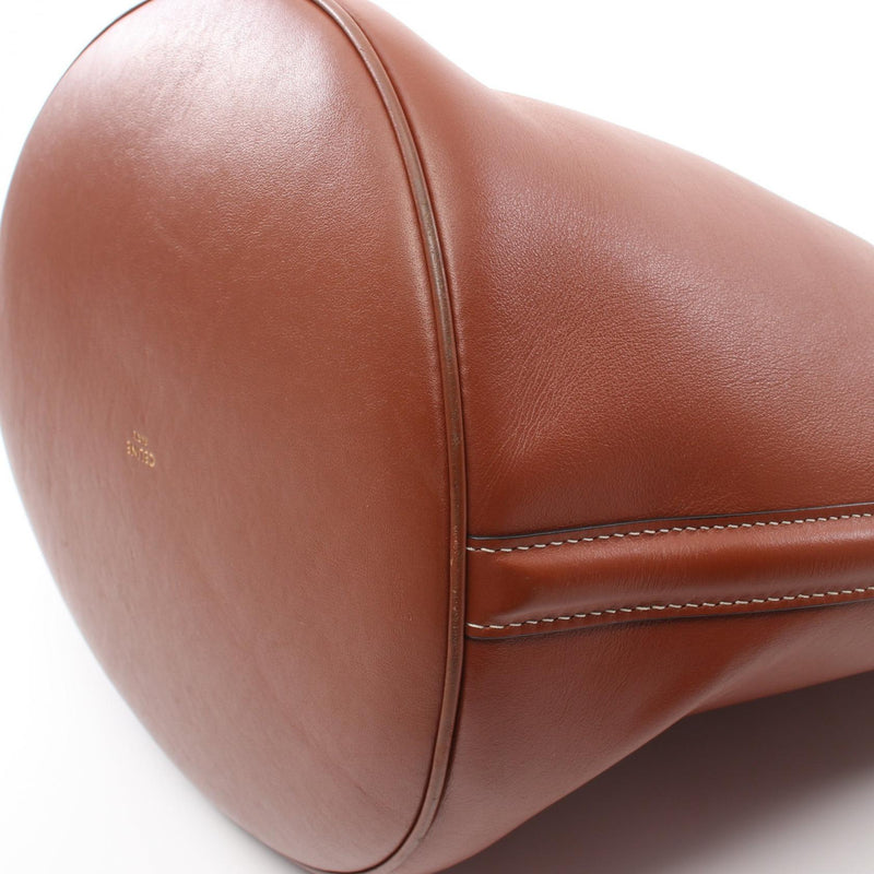 CELINE Bucket 16 Saize Handbag Bag Leather Brown 195573CR [Used]