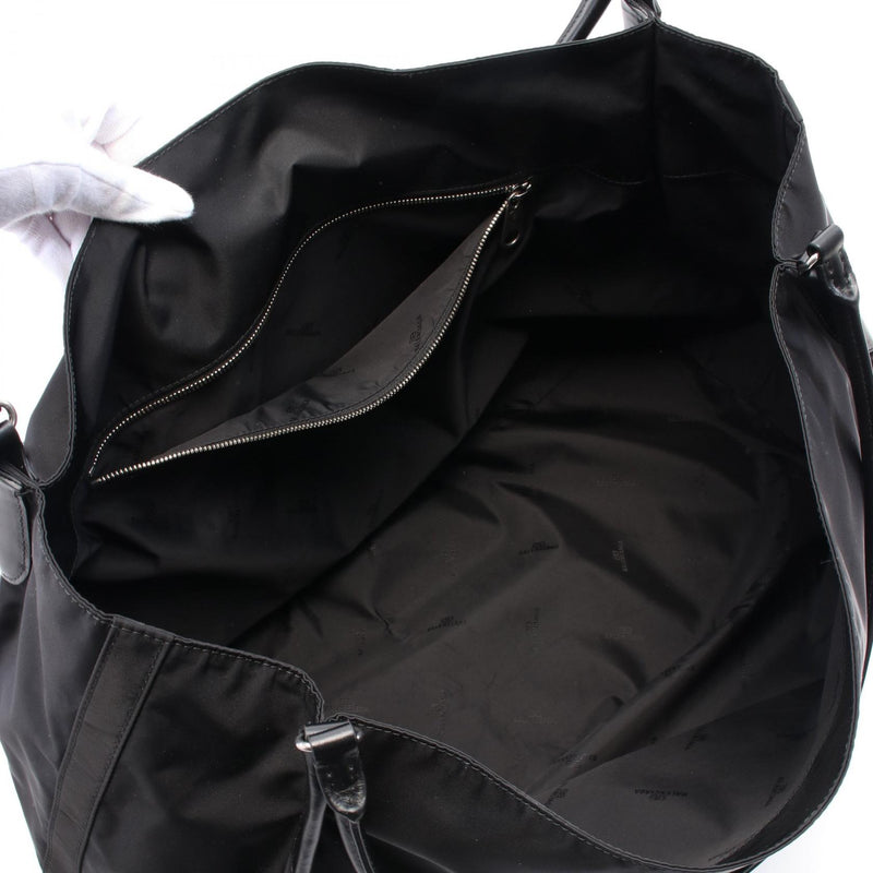 Balenciaga GENEVE Large Hobo Tote Bag Bag Nylon Leather Women's Black