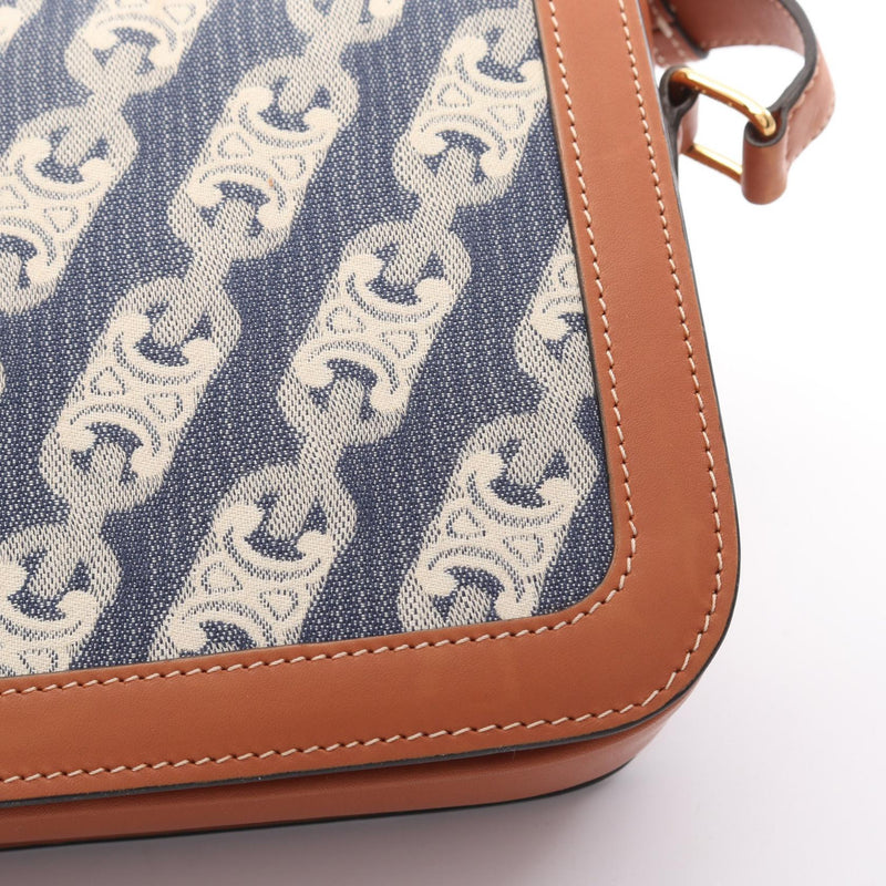 [15% OFF coupon eligible] CELINE Classic Triomphe Shoulder Bag Bag Denim