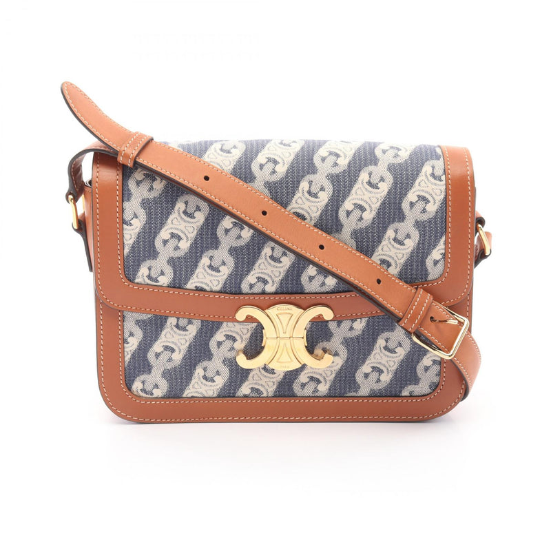 [15% OFF coupon eligible] CELINE Classic Triomphe Shoulder Bag Bag Denim