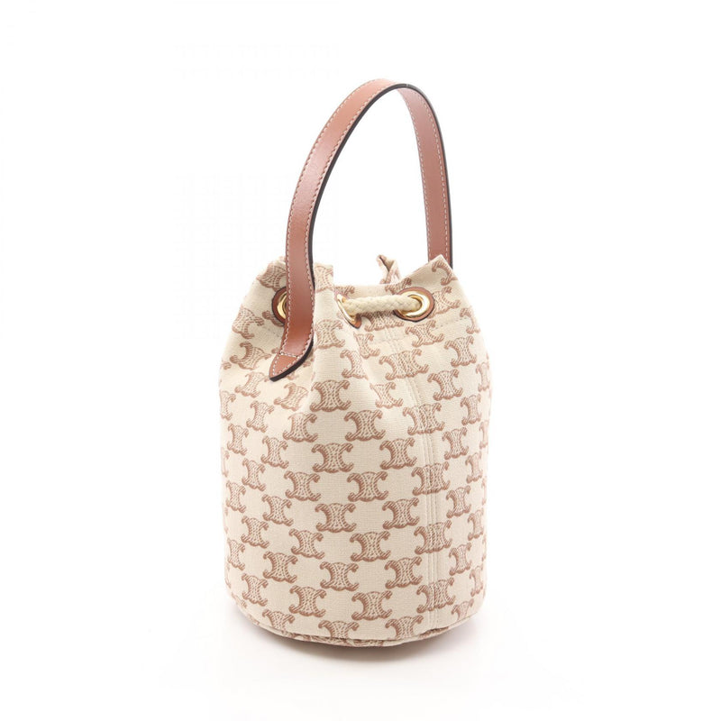 [7% OFF coupon eligible] CELINE Teen Drawstring Triomphe Handbag Bag Canvas