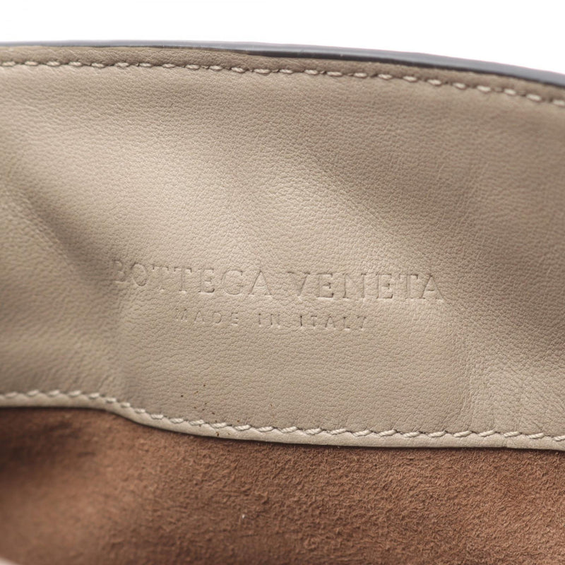 BOTTEGA VENETA Handbag Bag Exotic Leather Beige / Black [Used]