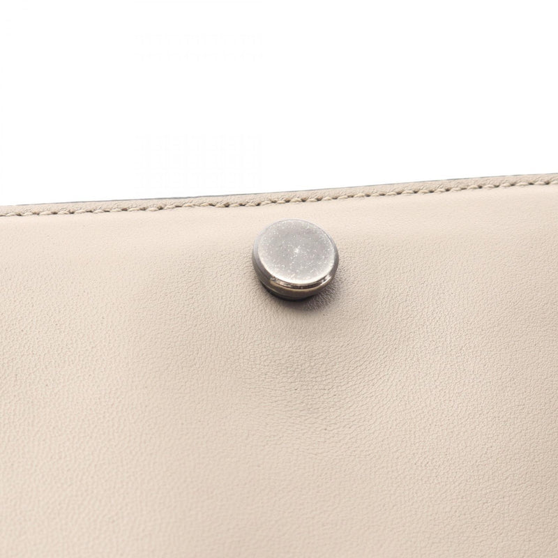 BOTTEGA VENETA Handbag Bag Exotic Leather Beige / Black [Used]
