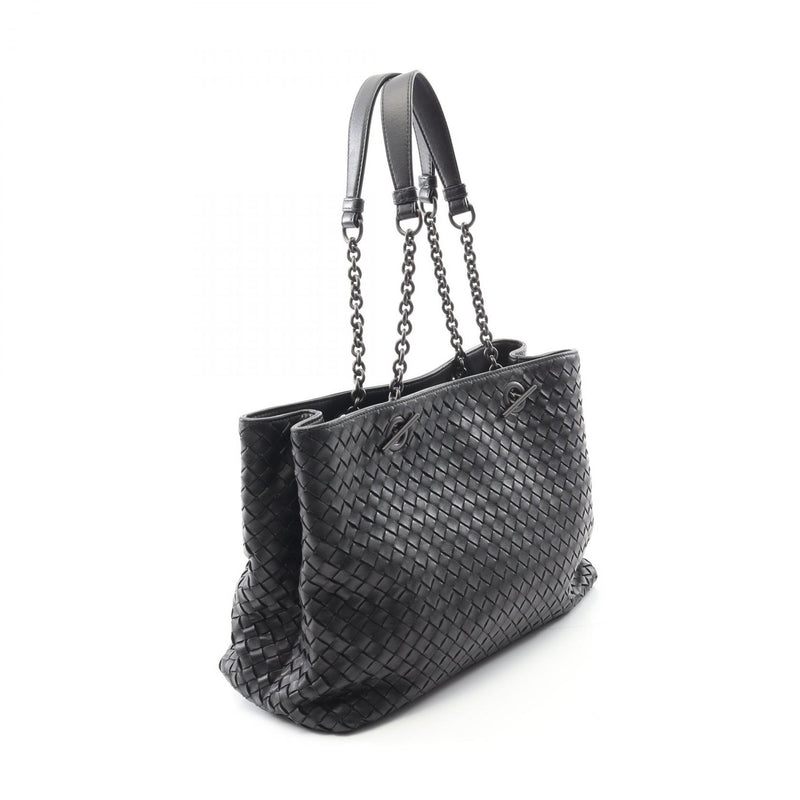 BOTTEGA VENETA Intrecciato Tote Bag Bag Leather Women's Black [Used]