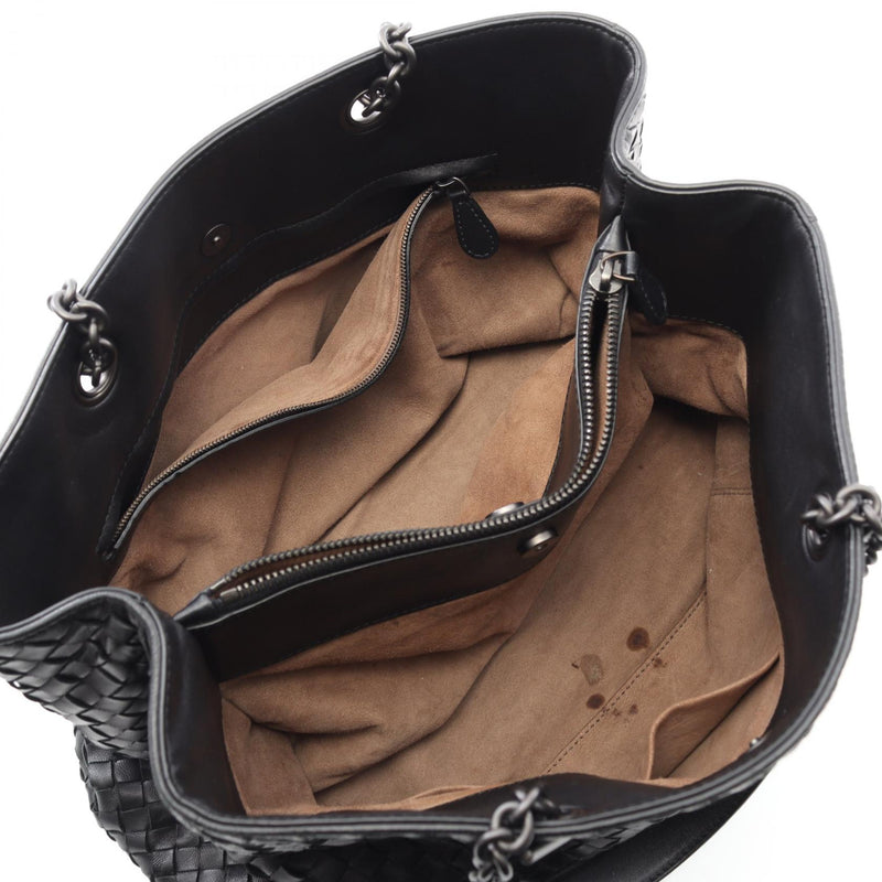 BOTTEGA VENETA Intrecciato Tote Bag Bag Leather Women's Black [Used]