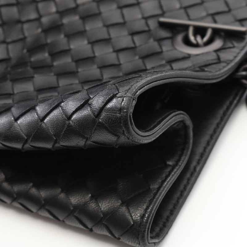 BOTTEGA VENETA Intrecciato Tote Bag Bag Leather Women's Black [Used]
