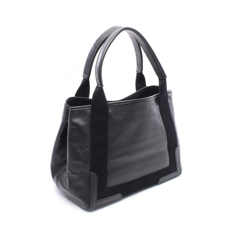 Balenciaga Navy Birch S Tote Bag Leather Women's Black [Used]