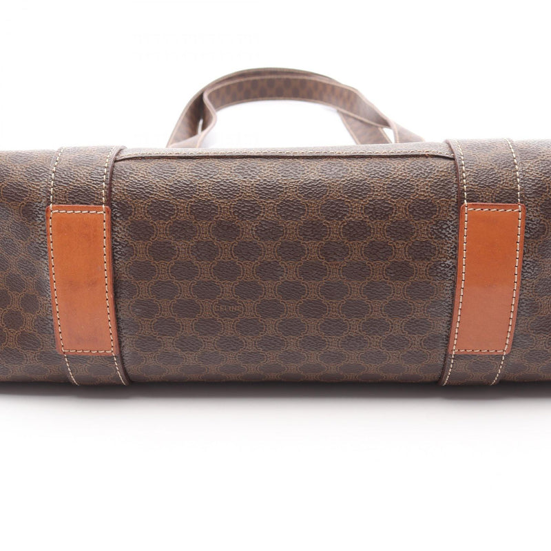 CELINE Macadam Tote Bag Bag PVC Coated Canvas Brown [Used]